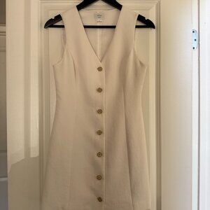 Wilfred Aria Dress – Crepette Japanese Crepe Button-Up Mini Dress – Size S